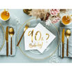 Picture of 90TH BIRTHDAY WHITE PAPER NAPKINS 33 X 33CM - 20 PACK